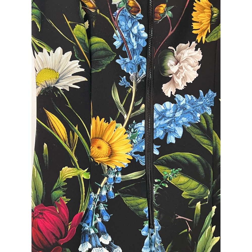 NWT Alice + Olivia Wynell A-line Mini Dress Black Floral Sleeveless Size 2 - Picture 8 of 13